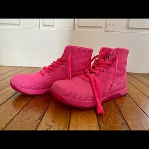 Womens Size 8 NoBull Neon Pink Hightop Trainers